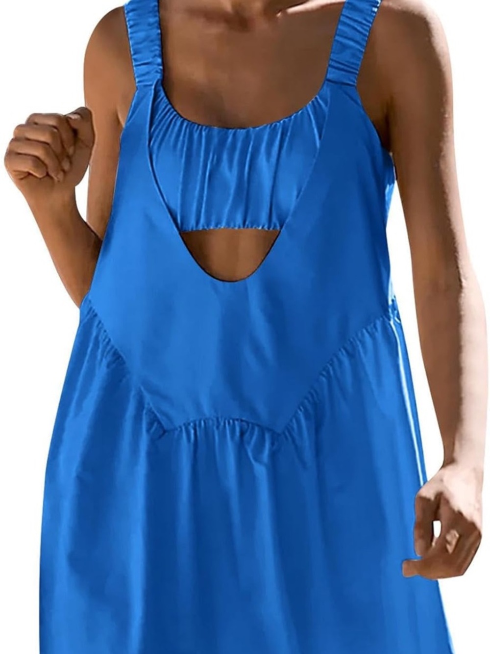 Amazon Blue Women's Cutout Swim Dress